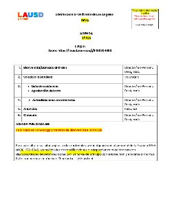 School Site Council Agenda Spanish